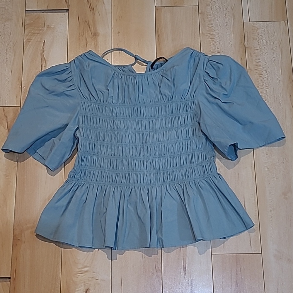 Deluc women's size small greenish blue top
